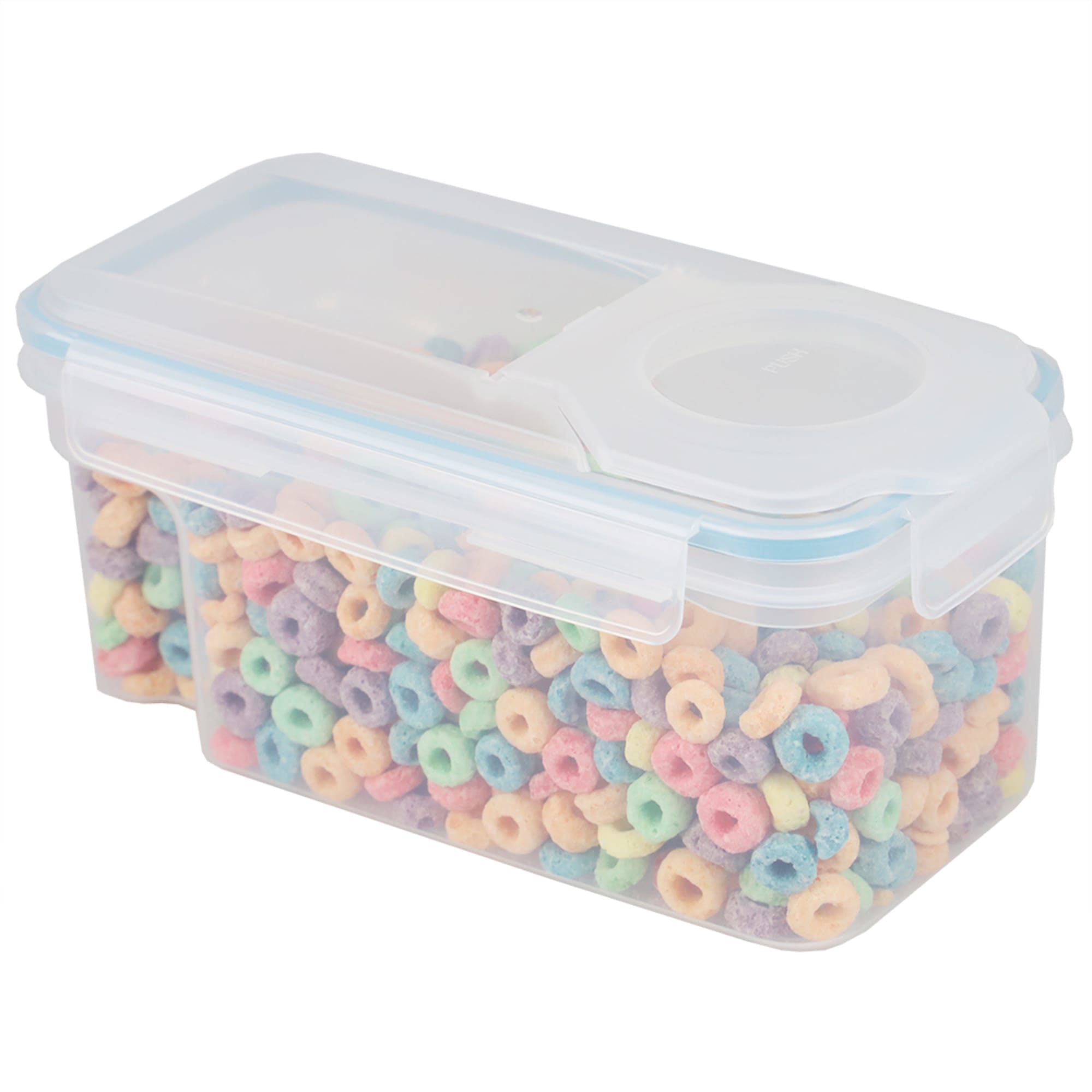 Home Basics Small Plastic Cereal Dispenser with Pour Spout, Clear $4.00 EACH, CASE PACK OF 12