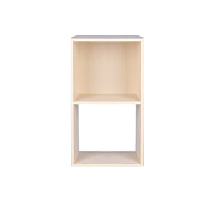 Home Basics Open and Enclosed 2 Cube MDF Storage Organizer,  Oak $18.00 EACH, CASE PACK OF 1