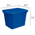 Load image into Gallery viewer, Sterilite 18 Gallon Tote, Blue Morpho $15.00 EACH, CASE PACK OF 8
