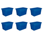 Load image into Gallery viewer, Sterilite 30 Gallon Tote, Blue Morpho $25 EACH, CASE PACK OF 6
