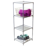 Load image into Gallery viewer, Home Basics Multi-Purpose Free-Standing  3 Cubed Organizing Storage Shelf, Grey $5.00 EACH, CASE PACK OF 12
