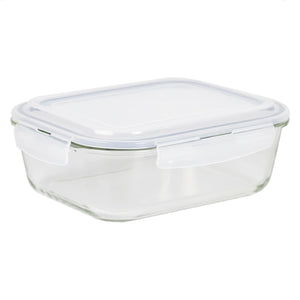 Michael Graves Design 76 Ounce High Borosilicate Glass Rectangle Food Storage Container with Indigo Rubber Seal $12.00 EACH, CASE PACK OF 12