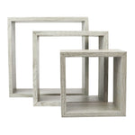 Load image into Gallery viewer, Home Basics 3 Piece MDF Floating Wall Cubes, Grey $12.00 EACH, CASE PACK OF 6
