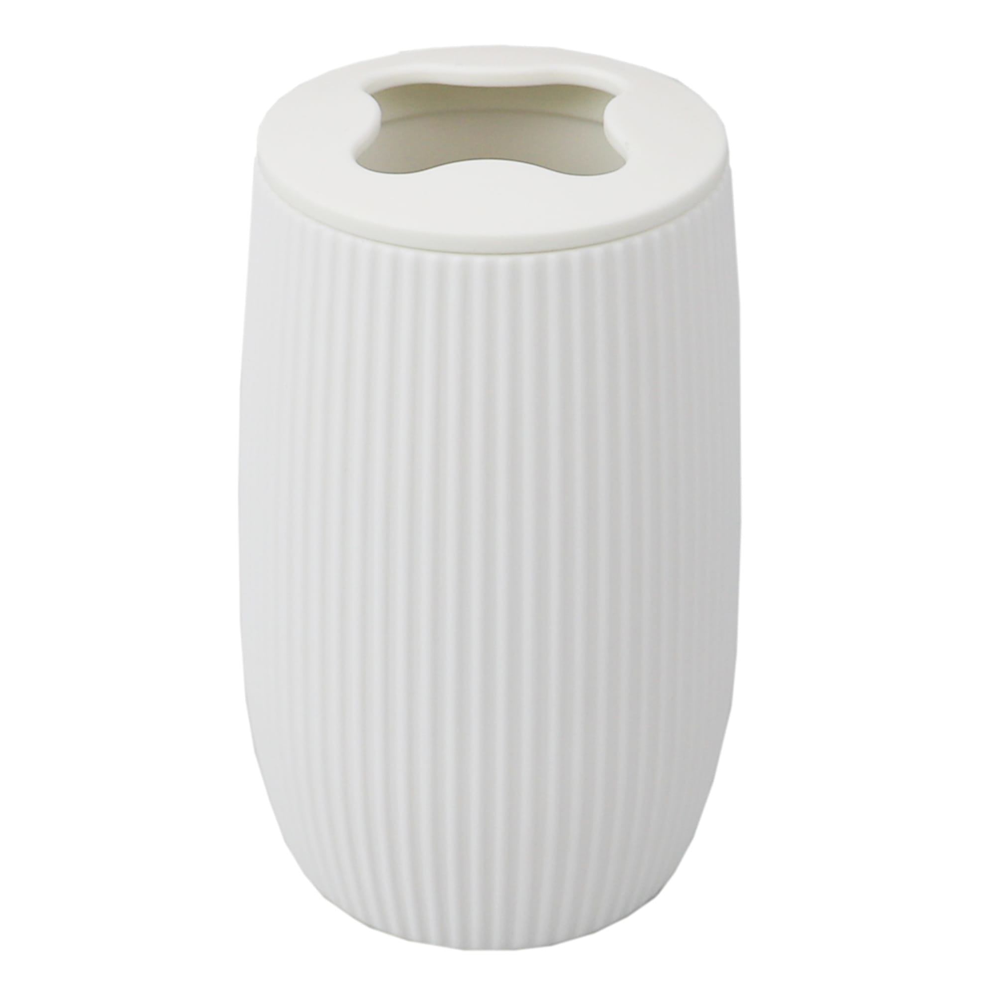 Home Basics Ribbed Plastic Toothbrush Holder, White $3 EACH, CASE PACK OF 12