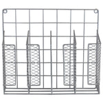 Load image into Gallery viewer, Home Basics Over the Cabinet Vinyl Coated Steel Wrap Organizer, Silver $8.00 EACH, CASE PACK OF 6
