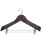 Load image into Gallery viewer, Home Basics Non-Slip Curved Ultra Smooth Wood Hanger with Metal Clips, (Pack of 3), Cherry $4.00 EACH, CASE PACK OF 24
