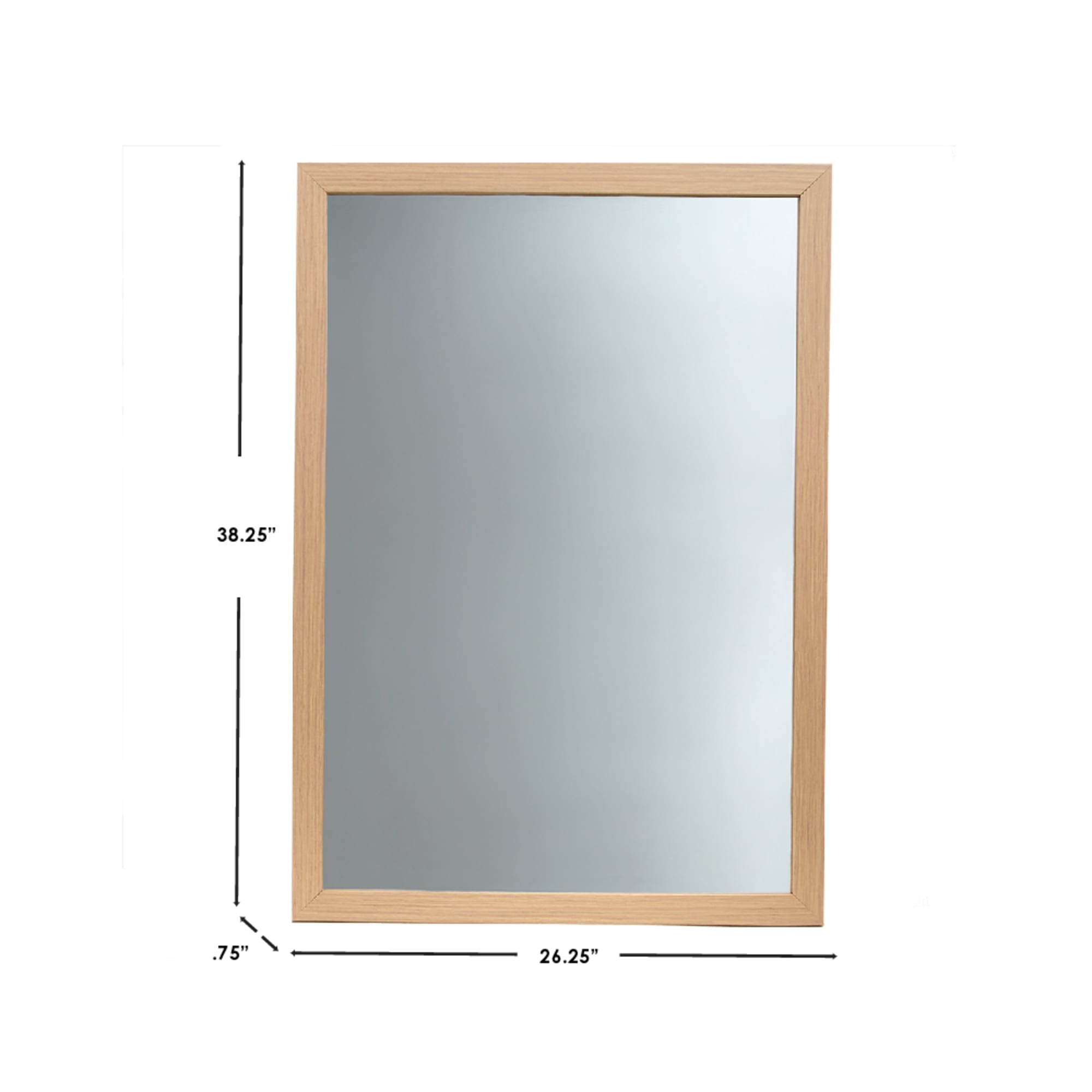 Home Basics 24" x 36" Wall Mirror, Natural $25.00 EACH, CASE PACK OF 4