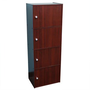 Home Basics 4  Cube Cabinet, Mahogany $60.00 EACH, CASE PACK OF 1