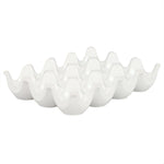 Load image into Gallery viewer, Home Basics 12 Compartment Ceramic Egg Tray, White $5.00 EACH, CASE PACK OF 12
