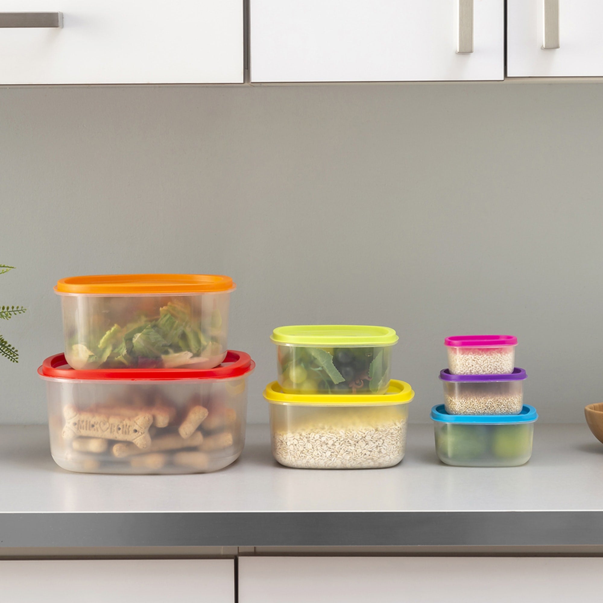 Home Basics 7 Piece Container Set with Lid $5.00 EACH, CASE PACK OF 12