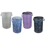Load image into Gallery viewer, Home Basics Collapsible Printed Barrel Hamper - Assorted Colors
