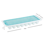 Load image into Gallery viewer, Home Basics 16 Compartment Square Plastic Stackable Ice Cube Tray with Snap-on Cover, Blue $2.00 EACH, CASE PACK OF 12
