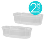 Load image into Gallery viewer, Home Basics Over the Cabinet Waste Bin Hanging Storage Plastic Basket, Clear $2.00 EACH, CASE PACK OF 24
