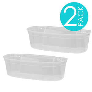 Home Basics Over the Cabinet Waste Bin Hanging Storage Plastic Basket, Clear $2.00 EACH, CASE PACK OF 24