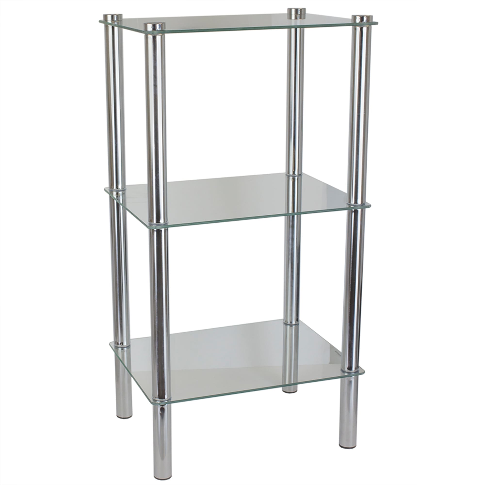 Home Basics 3 Tier Multi Use Rectangle Glass Shelf, Clear $30.00 EACH, CASE PACK OF 3