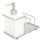 Load image into Gallery viewer, Michael Graves Design Steel Kitchen Sink Caddy Station with 10 Ounce Ceramic Soap Dispenser, Satin Nickel $10.00 EACH, CASE PACK OF 6

