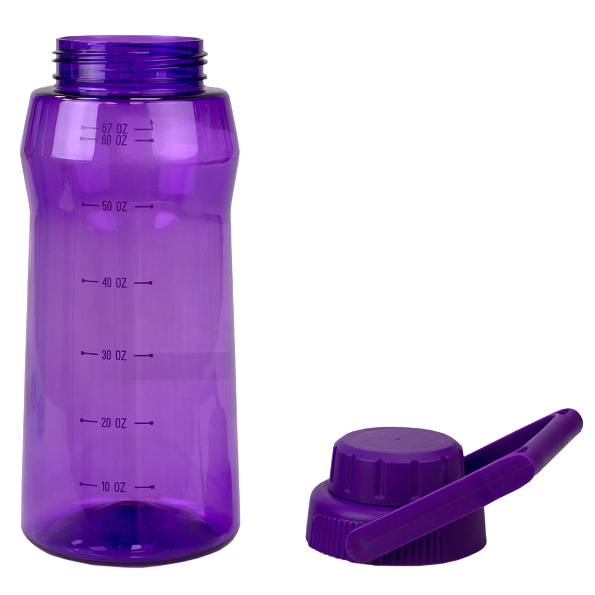 Home Basics No Spill 67 oz. Plastic Travel Mug with  Easy Grip Wide Handle - Assorted Colors