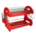 Load image into Gallery viewer, Home Basics 2-Tier Plastic Dish Drainer $20.00 EACH, CASE PACK OF 6
