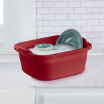 Load image into Gallery viewer, Sterilite 12 Quart/11.4 Liter Dishpan, Red $4.00 EACH, CASE PACK OF 8
