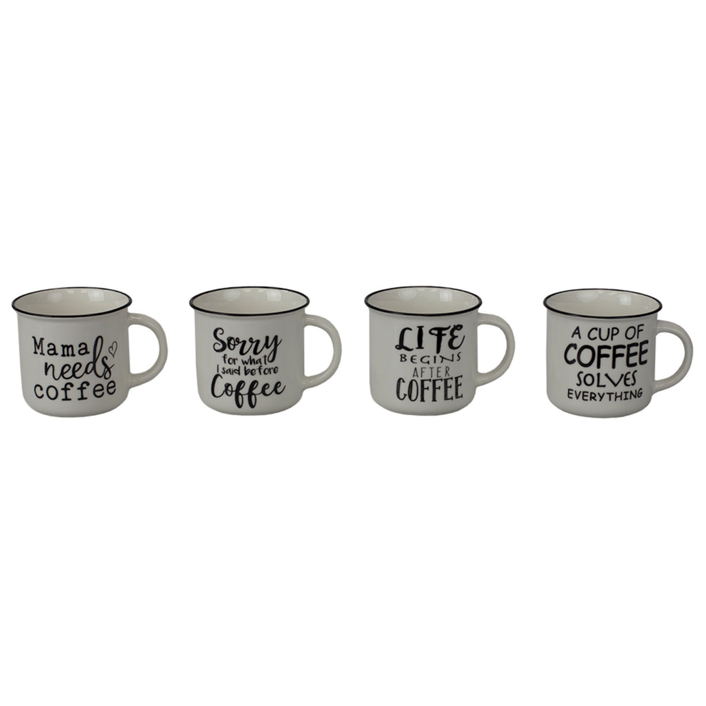 Home Basics Coffee Solves Everything 13 oz. Bone China Mug - Assorted Colors