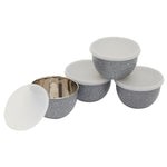 Load image into Gallery viewer, Home Basics Speckled Stainless Steel Mixing Bowls with Lids - Assorted Colors
