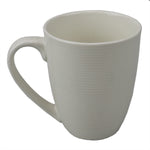 Load image into Gallery viewer, Home Basics Embossed Thread 14 oz Ceramic Mug, White $2 EACH, CASE PACK OF 24
