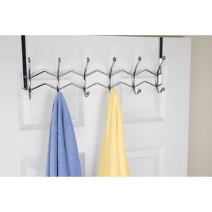 Home Basics Chrome Plated Steel 6 Hook Over the Door Hanging Rack $6.00 EACH, CASE PACK OF 12
