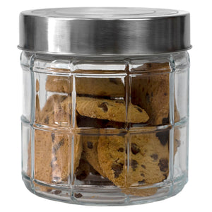 Home Basics Chex Collection 22 oz. Small Glass Canister  $2.00 EACH, CASE PACK OF 12