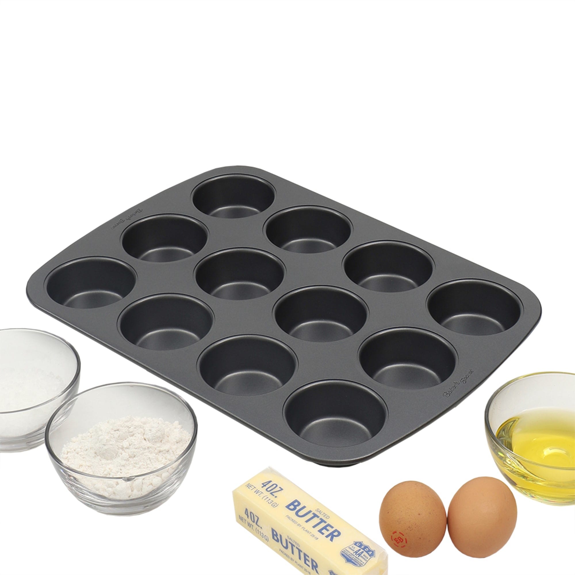 Baker’s Secret Essentials 12-Cup Non-Stick Steel Muffin Pan $8.00 EACH, CASE PACK OF 12