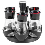 Load image into Gallery viewer, Home Basics Contemporary Gourmet Revolving 6-Jar Spice Rack, Black $12.00 EACH, CASE PACK OF 8
