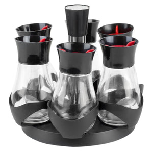 Home Basics Contemporary Gourmet Revolving 6-Jar Spice Rack, Black $12.00 EACH, CASE PACK OF 8