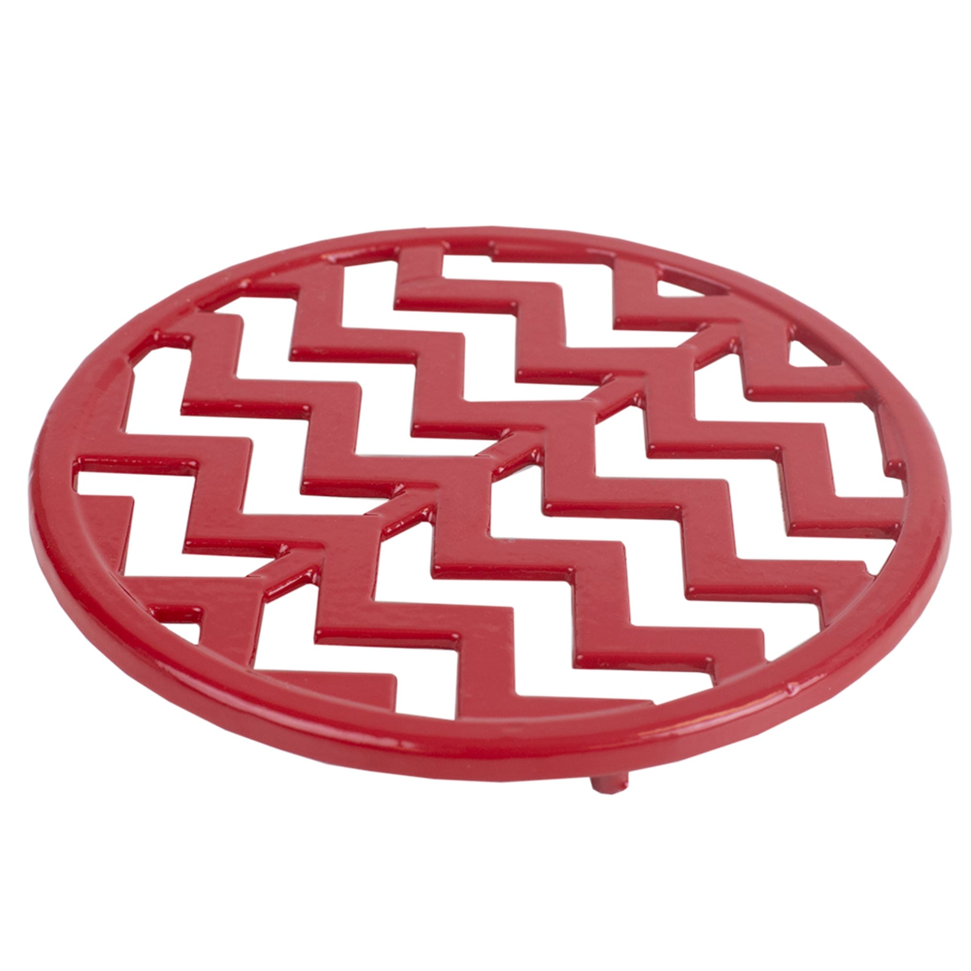 Home Basics Chevron Collection Cast Iron Trivet, Red $6.00 EACH, CASE PACK OF 6