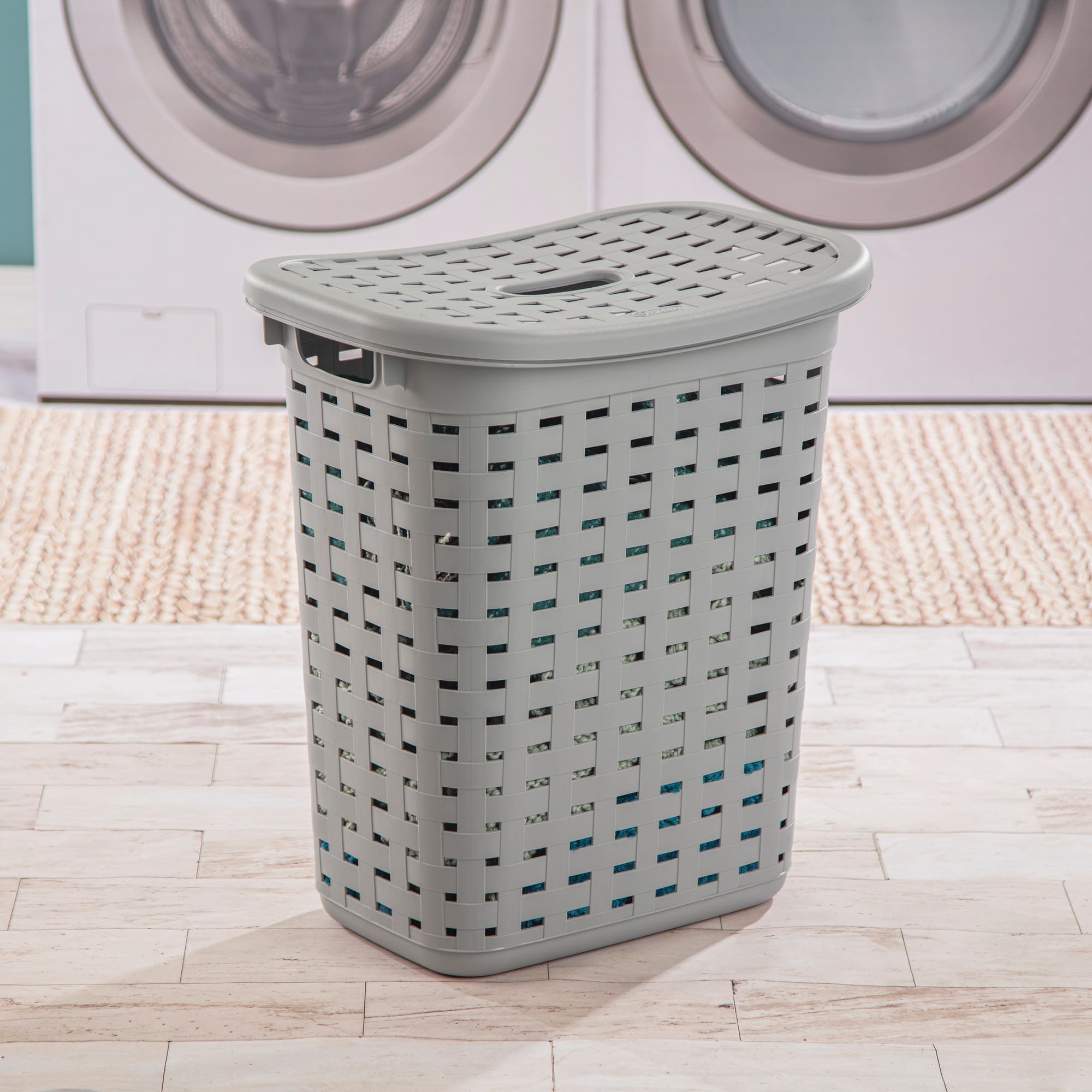 Sterilite Weave Laundry Hamper / Cement $20.00 EACH, CASE PACK OF 4