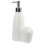 Load image into Gallery viewer, Home Basics Tall Ceramic Soap Dispenser with Sponge - Assorted Colors
