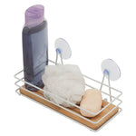Load image into Gallery viewer, Home Basics Bamboo Shower Caddy Shelf with 2 Suction Cups, Natural $4.00 EACH, CASE PACK OF 12
