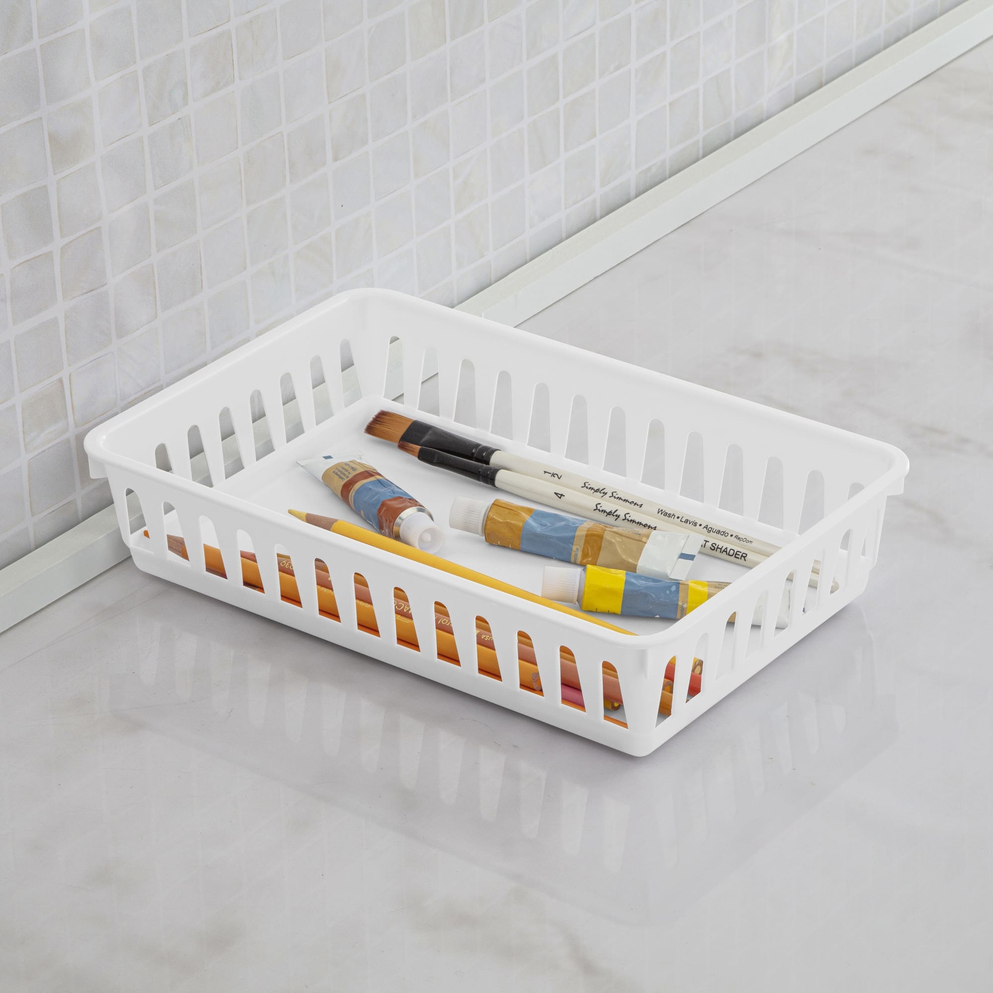 Sterilite Storage Tray / White $1.25 EACH, CASE PACK OF 24