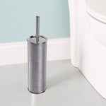Load image into Gallery viewer, Home Basics Hammered Stainless Steel Toilet Brush Holder $6.00 EACH, CASE PACK OF 12
