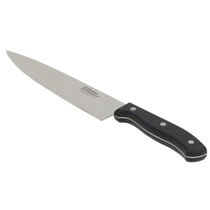 Home Basics 8" Stainless Steel Chef Knife with Contoured Bakelite Handle, Black $3.00 EACH, CASE PACK OF 24