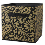 Load image into Gallery viewer, Home Basics Storage Bin, Metallic Gold/Black - Assorted Colors
