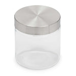 Load image into Gallery viewer, Home Basics Small 25 oz. Round Glass Canister with Air-Tight Stainless Steel Twist Top Lid, Clear $2.00 EACH, CASE PACK OF 24
