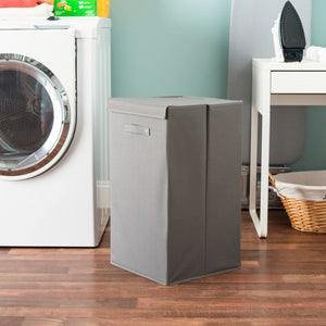 Home Basics 600D Polyester Laundry Hamper, Grey $10 EACH, CASE PACK OF 12