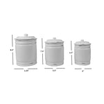 Load image into Gallery viewer, Home Basics Bella 3 Piece Ceramic Canisters, White $20.00 EACH, CASE PACK OF 2
