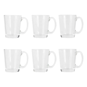 Home Basics Collins 9 oz Glass Mug Set, (Pack of 6), Clear $8 EACH, CASE PACK OF 6