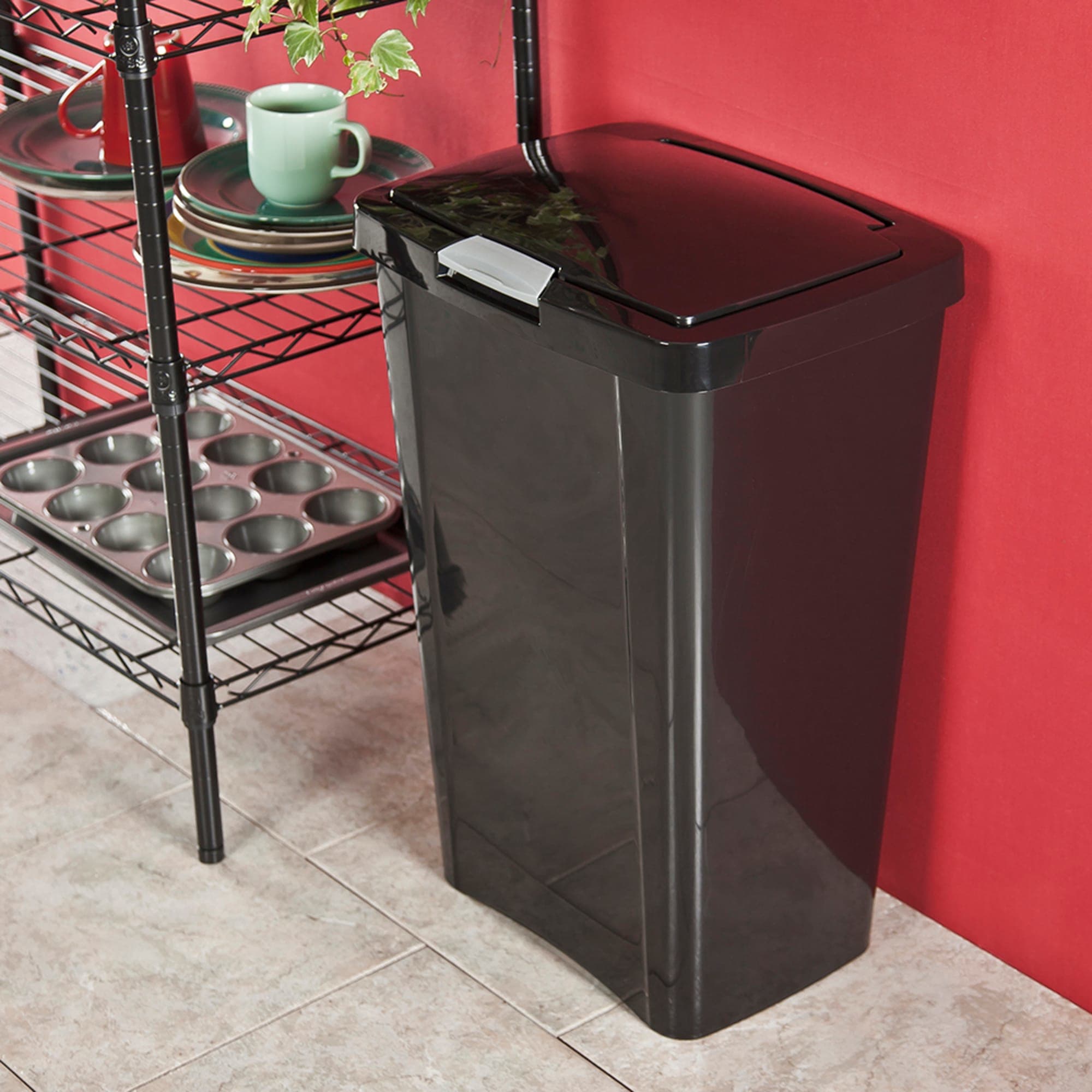 Sterilite 13 Gallon TouchTop Wastebasket, Black $20.00 EACH, CASE PACK OF 4