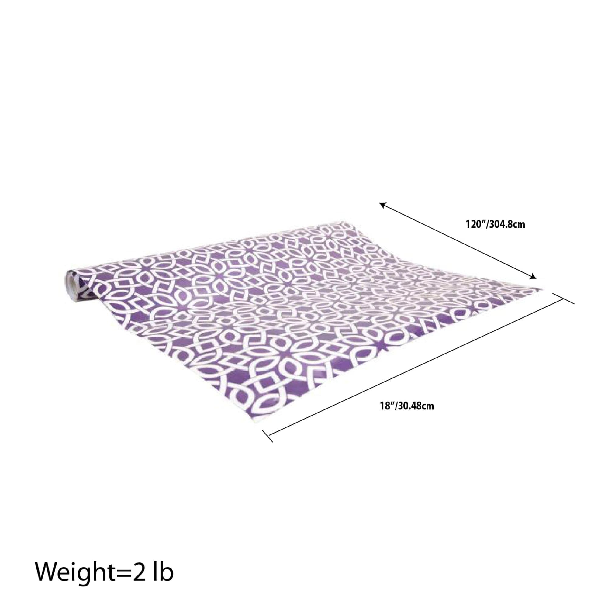 Home Basics Adhesive Blossom Shelf Liner, (Pack of 2), Purple $5.00 EACH, CASE PACK OF 12