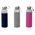 Load image into Gallery viewer, Home Basics Glass Travel Bottle with Insulator - Assorted Colors
