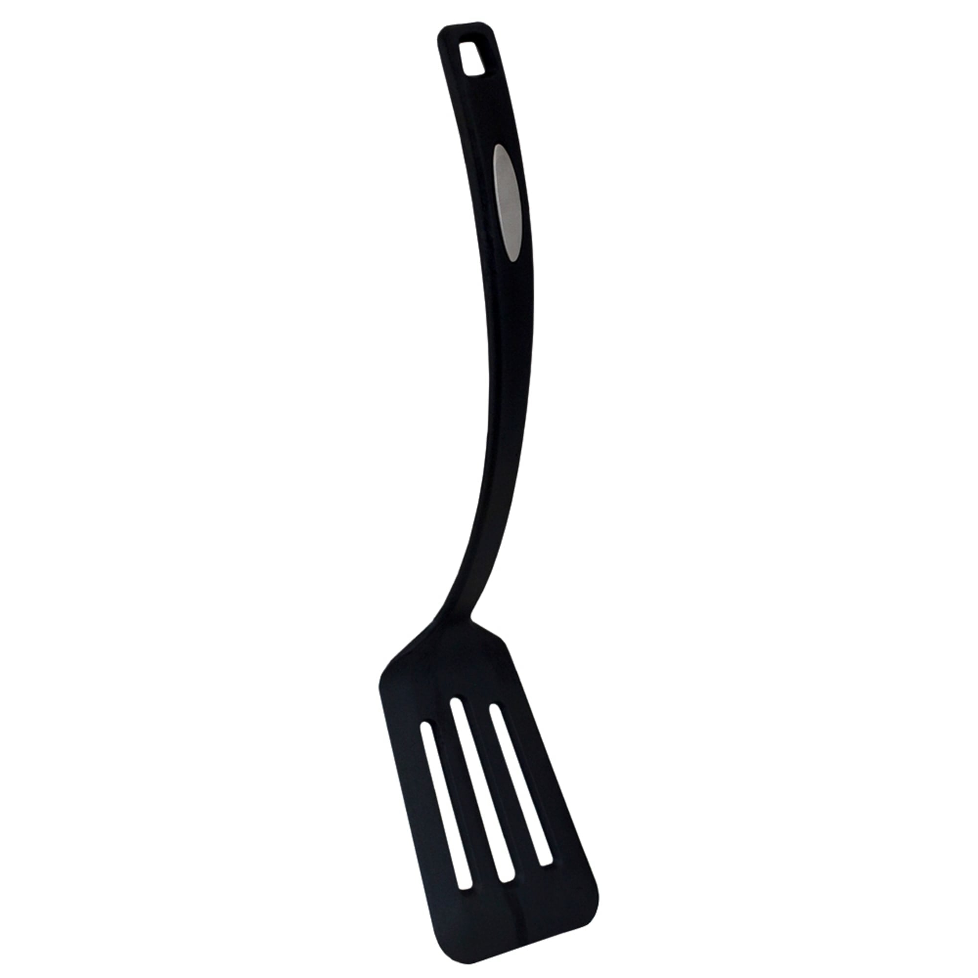 Home Basics Flexible Nylon Non-Stick Slotted Spatula with Curved Handle, Black $1.00 EACH, CASE PACK OF 24