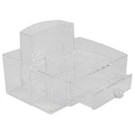 Load image into Gallery viewer, Home Basics Deluxe Medium Shatter-Resistant Plastic Multi-Compartment Cosmetic Organizer with Easy Open Drawer, Clear $8.00 EACH, CASE PACK OF 12

