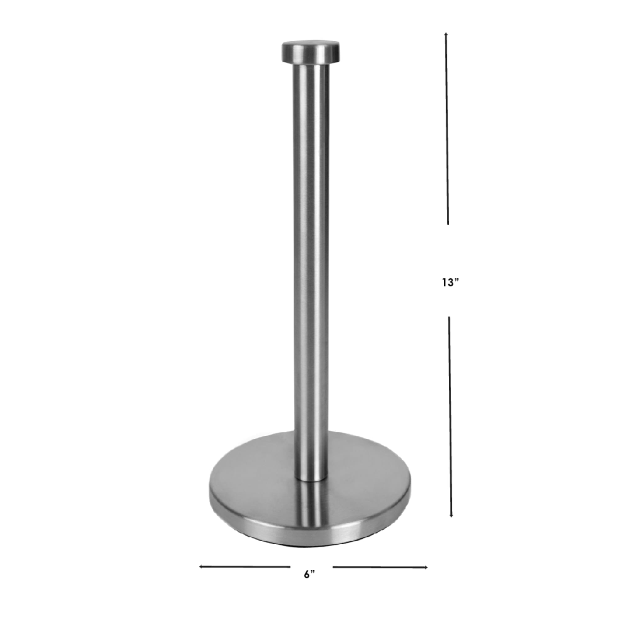 Home Basics Free Standing Paper Towel Holder with Weighted Base, Silver $5.00 EACH, CASE PACK OF 6