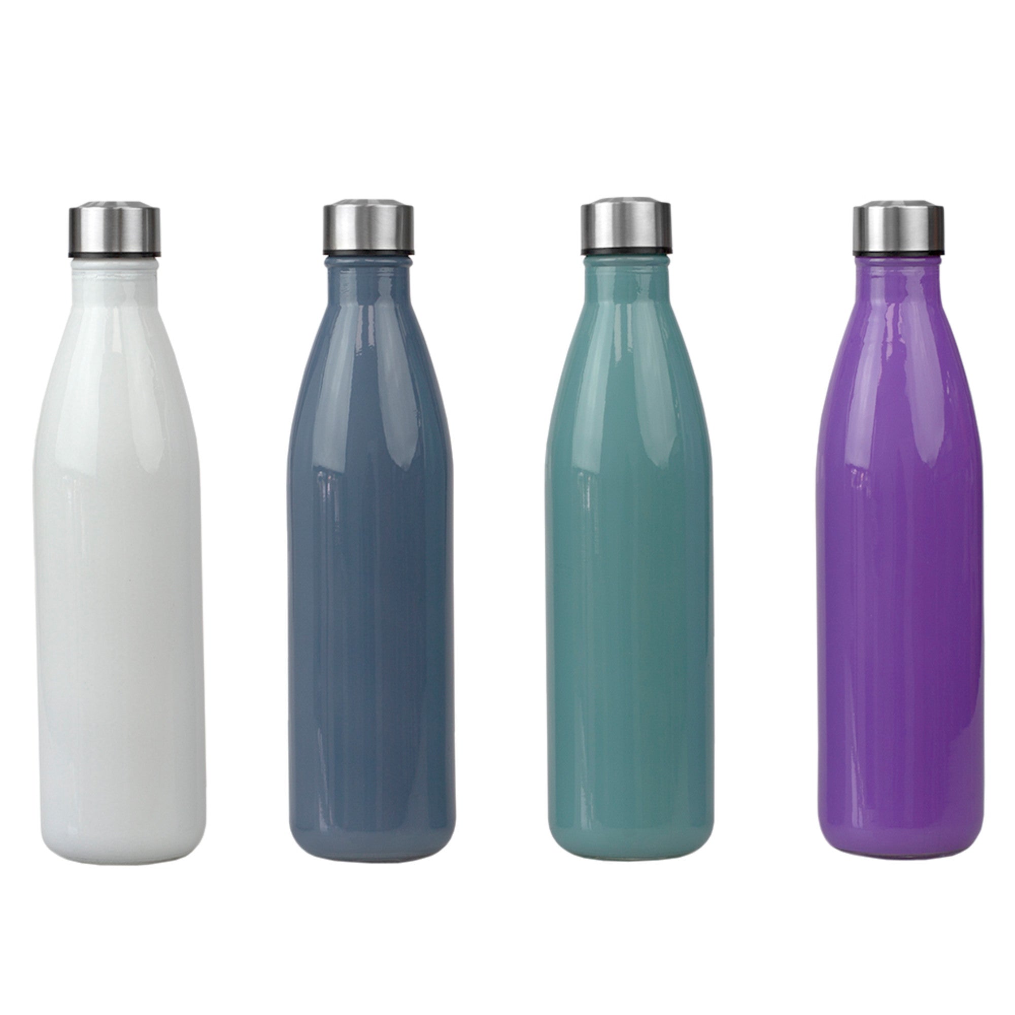 Home Basics Solid 32oz. Glass Travel Water Bottle with Twist-On